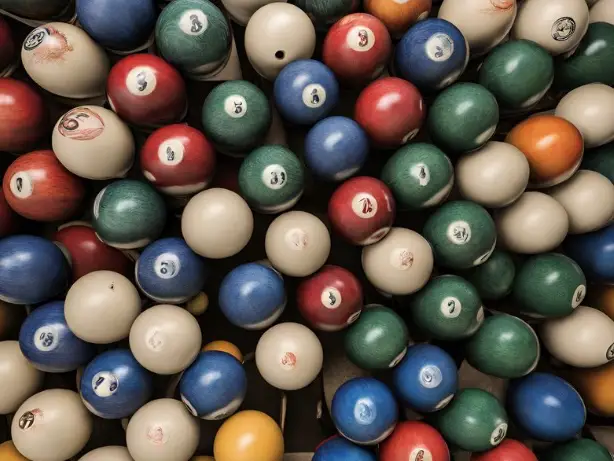 Colorful duckpin bowling balls